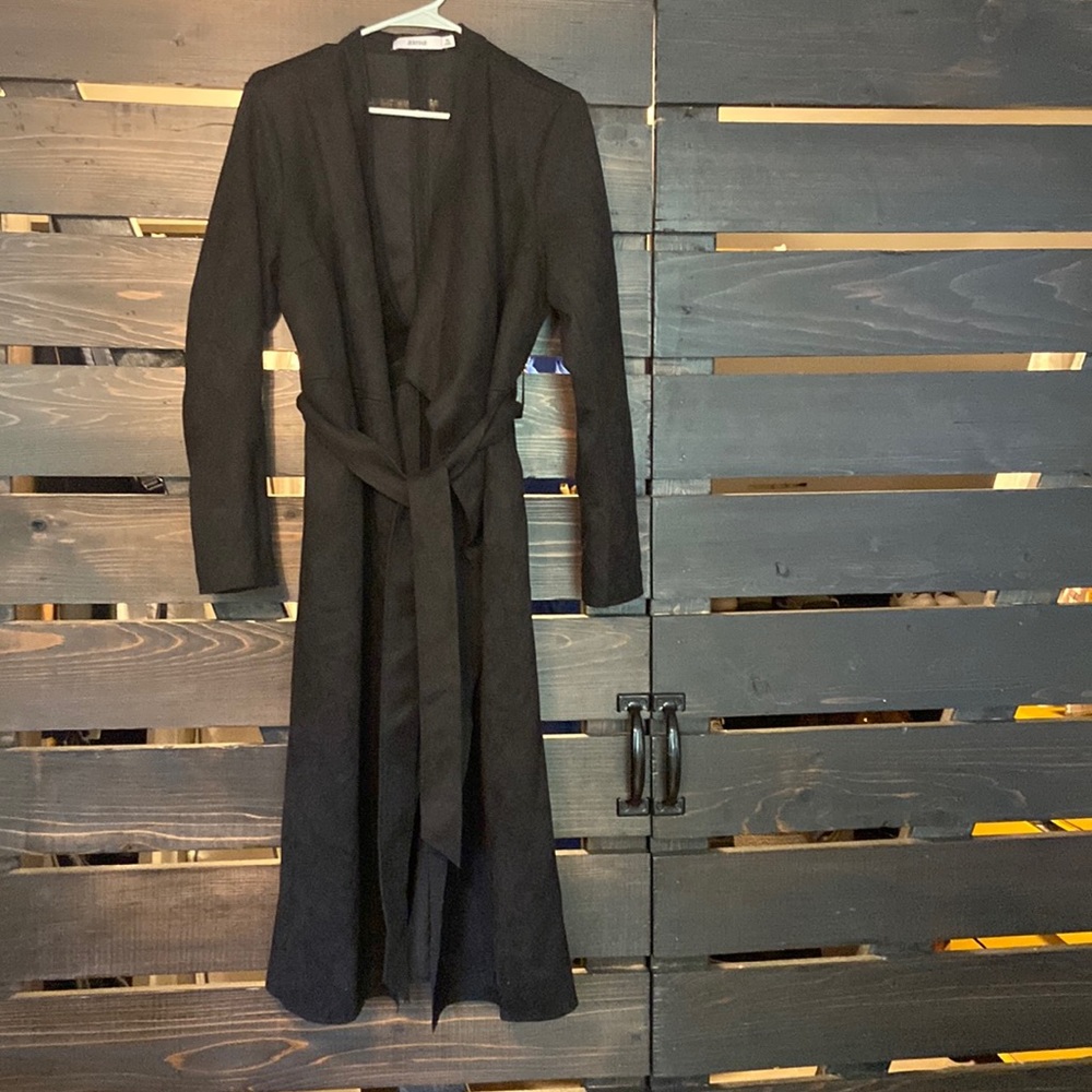 Tie Waist Black Jacket